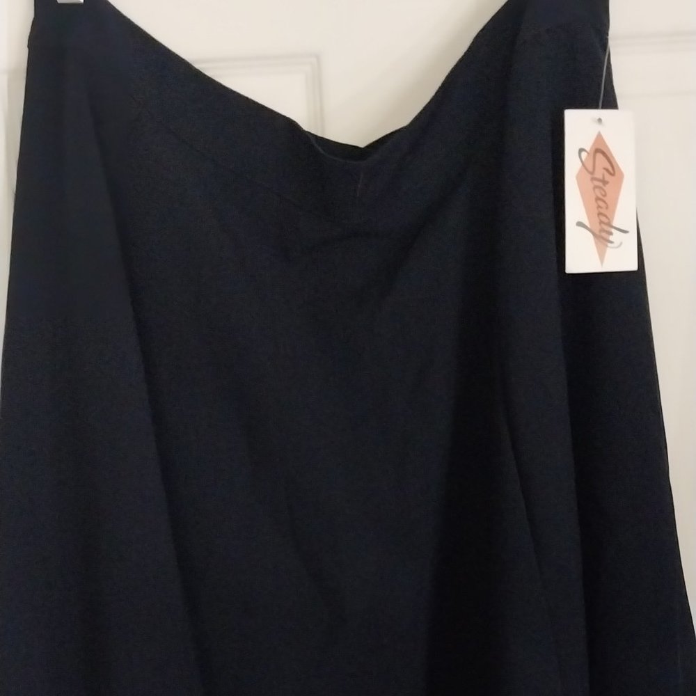 Navy swing skirt